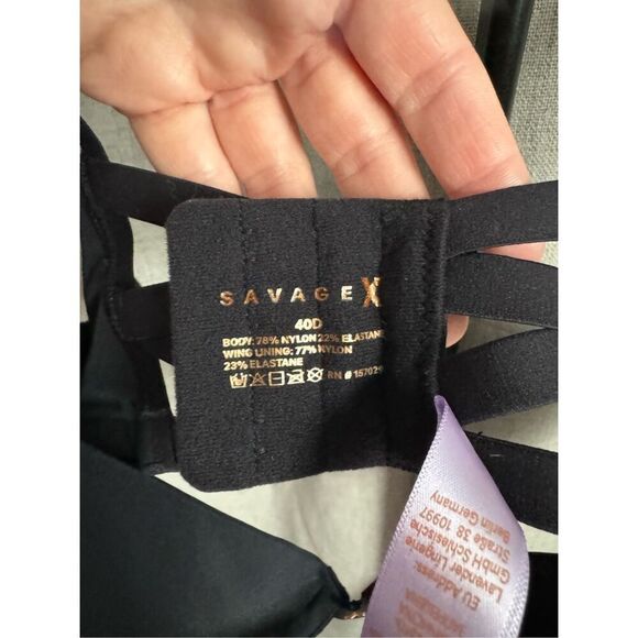 Savage x Fenty Underwire Push-up Bra Black 40D NWT‎ - Picture 5 of 6